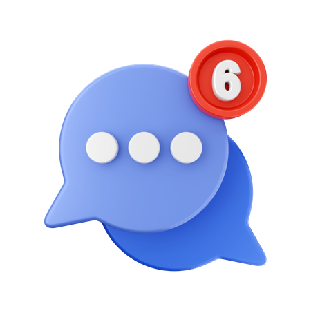 Nueva notificación de chat  3D Icon