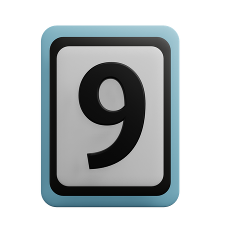 Número 9  3D Icon