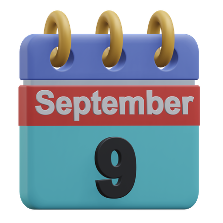 Nueve de septiembre  3D Icon