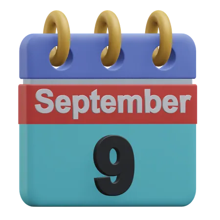 Nueve de septiembre  3D Icon