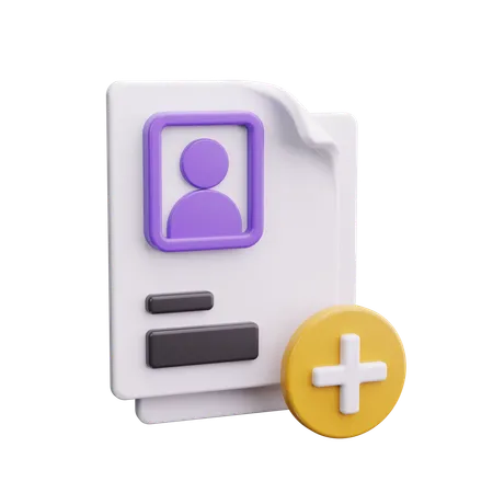 Nuevo empleado  3D Icon