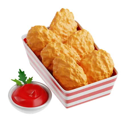 Nugget de frango  3D Icon