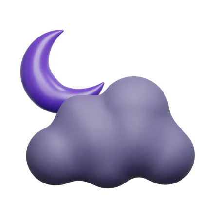 Nuit nuageuse  3D Icon