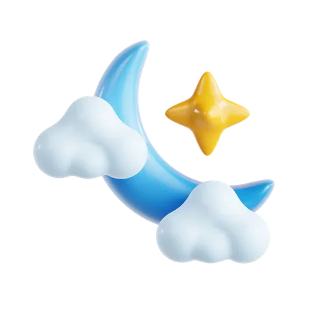 Nuit nuageuse  3D Icon