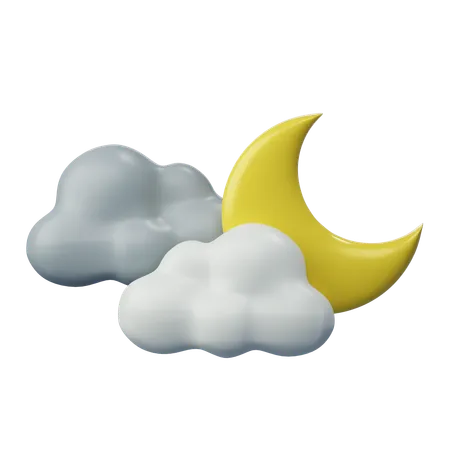 Nuit nuageuse  3D Icon