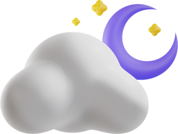 Nuit nuageuse  3D Icon