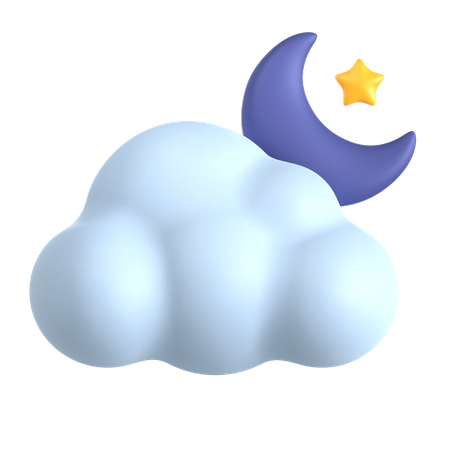 Nuit nuageuse  3D Icon