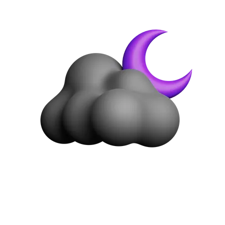 Nuit nuageuse  3D Icon