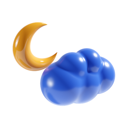 Nuit nuageuse  3D Icon