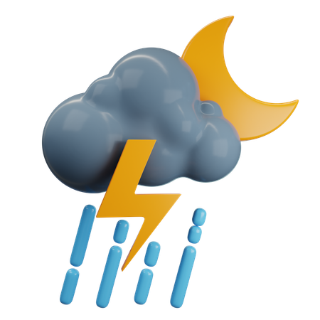 Orage de nuit  3D Icon