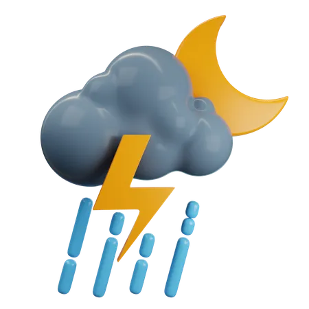 Orage de nuit  3D Icon