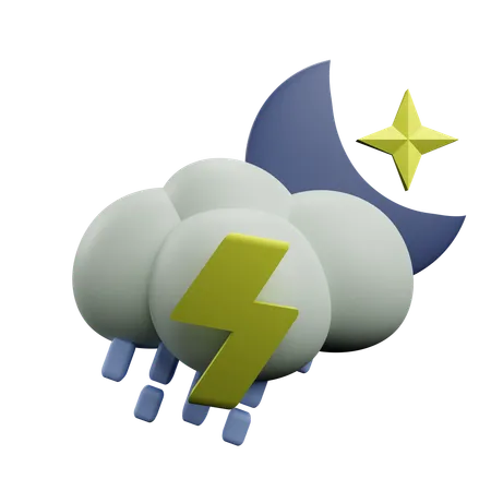 Orage de nuit  3D Icon