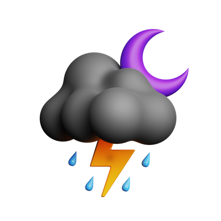 Orage de nuit  3D Icon