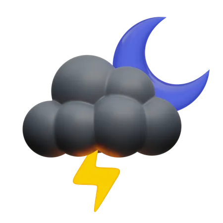 Orage de nuit  3D Icon