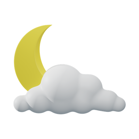 Nuit partiellement nuageuse  3D Icon