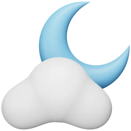 Nuit partiellement nuageuse  3D Icon