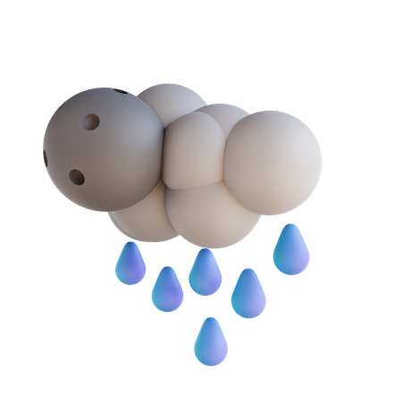 Pluie nocturne  3D Illustration