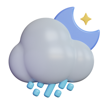 Nuit pluvieuse  3D Icon