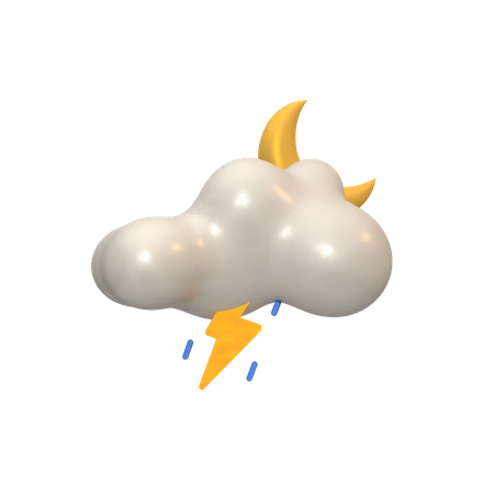 Pluie nocturne  3D Icon