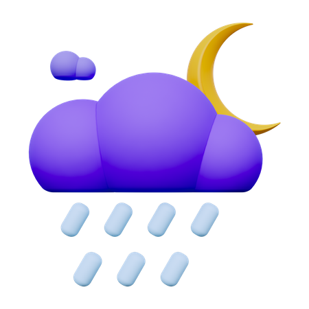 Pluie nocturne  3D Icon