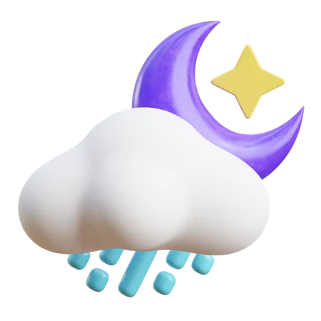 Nuit pluvieuse  3D Icon