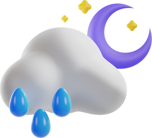Nuit pluvieuse  3D Icon