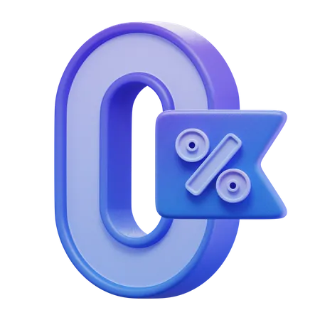 Null Prozent  3D Icon