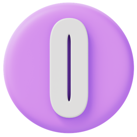 Number 0  3D Icon