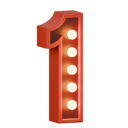 ナンバー1  3D Icon