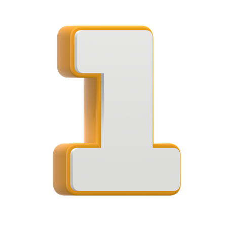 ナンバー1  3D Icon