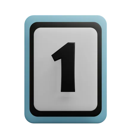 Number 1  3D Icon