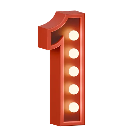 Number 1  3D Icon