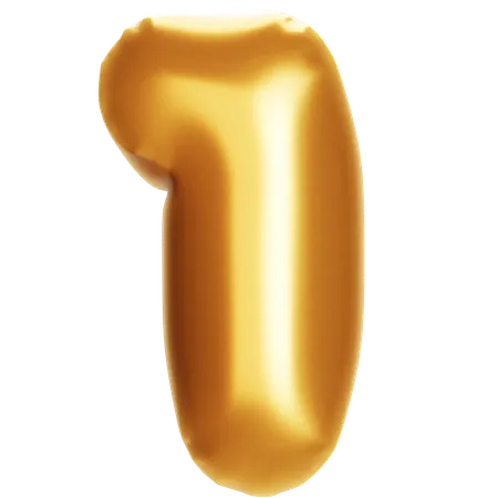 Number 1 3D Icon