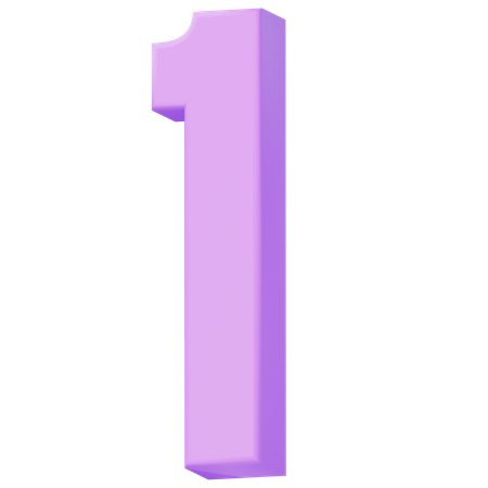 Number 1  3D Icon