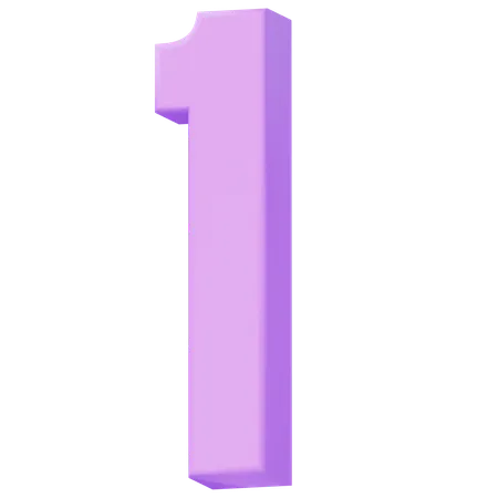 Number 1  3D Icon