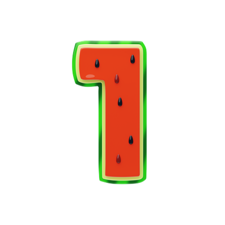 Number 1  3D Icon