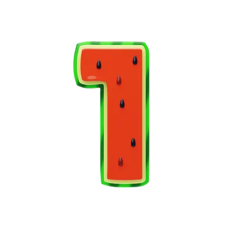 Number 1  3D Icon