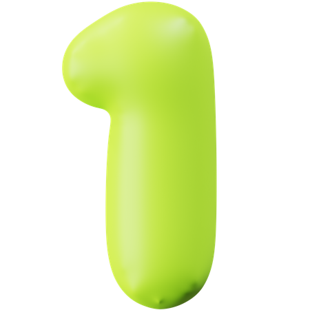 Number 1  3D Icon