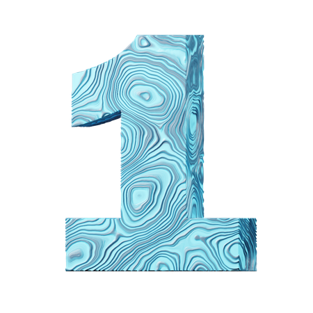 Number 1  3D Icon