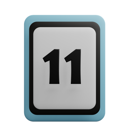 Number 11  3D Icon