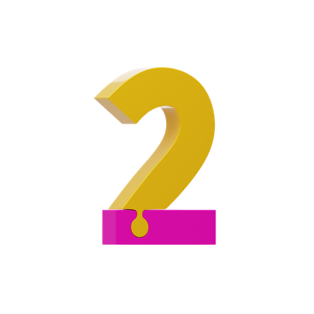 Number 2  3D Icon
