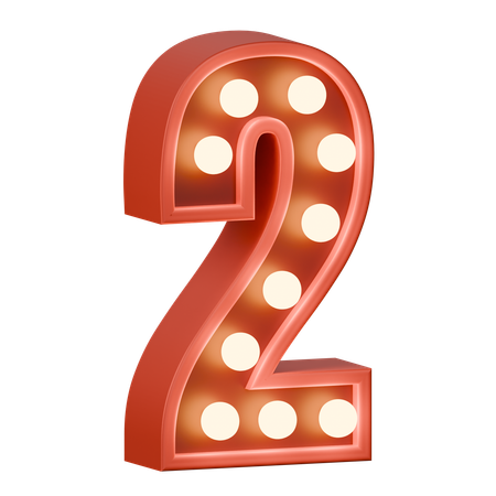 Number 2  3D Icon