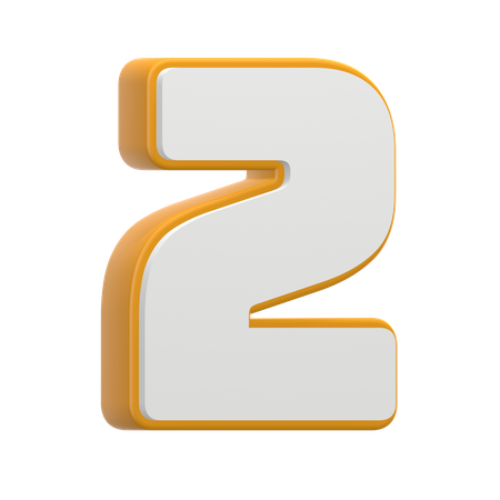 Number 2  3D Icon