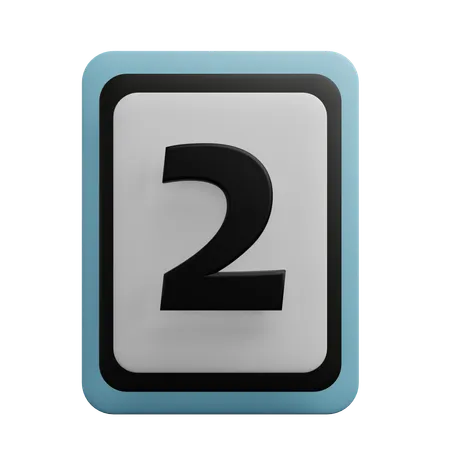 Number 2  3D Icon