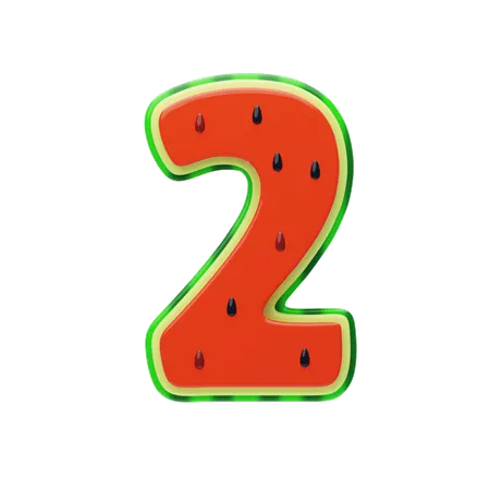 Number 2  3D Icon