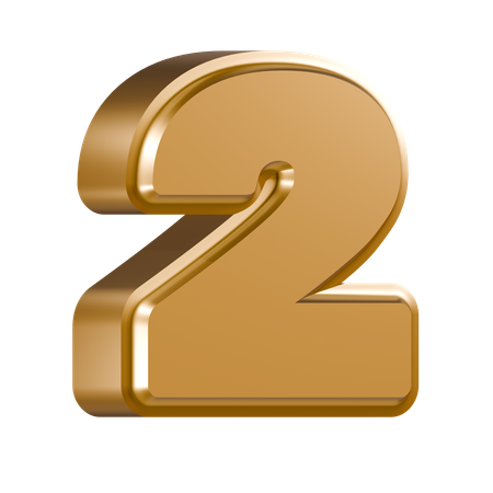 Number 2  3D Icon