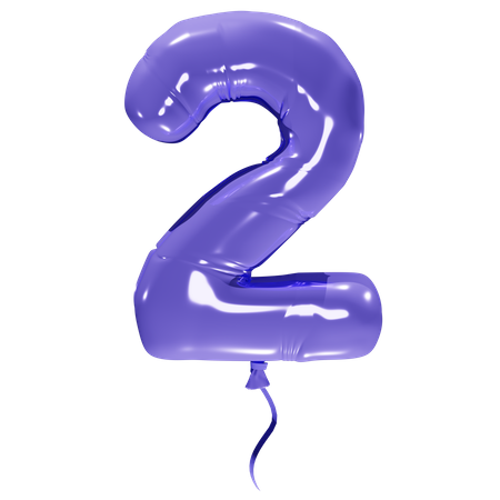 Number 2  3D Icon