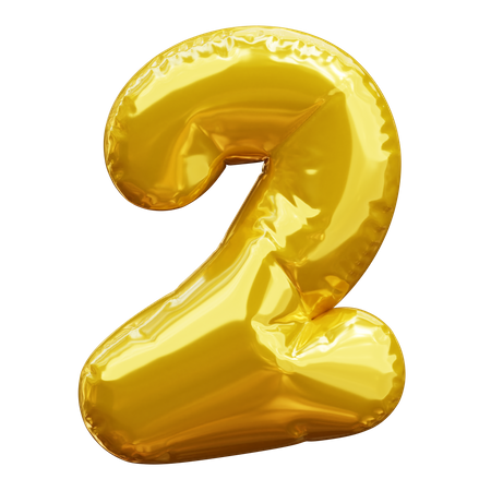 Number 2  3D Icon