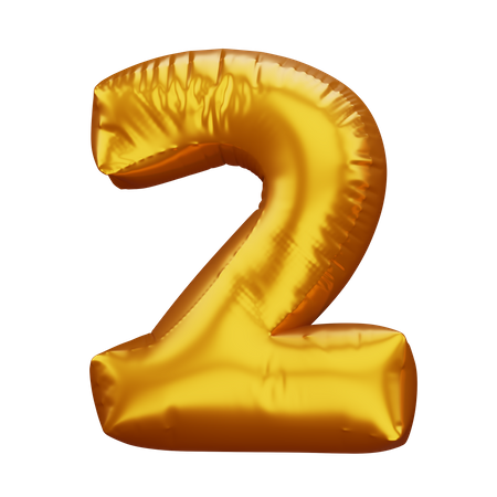 Number 2  3D Icon
