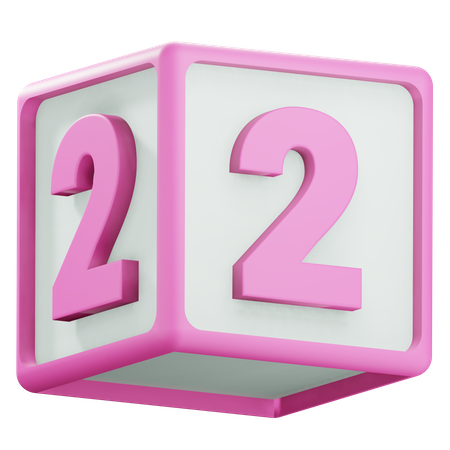 Number 2  3D Icon